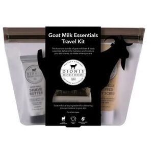 DIONIS Goat milk travel kit. New in travel bag.